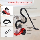 Aspirador De Pó Doméstico Multifuncional De Alta Potência De 1000 W Com Copo De 1,8 Litros De Capacidade
