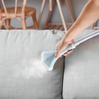 Passadeira e higienizador a vapor Steam Clean 1.6L branco e azul Elgin