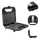 Sanduicheira Eletrica Grill 110v 2 Em 1 Preto /inox 750w Antiaderrente Com Trava Para Lanche Omelete Crepioca Sanduiches Prático Gourmet