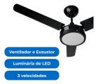 Ventilador De Teto Tron Ametista Max Led 3 P&aacute;s Silencioso