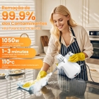 Purecare Limpador A Vapor Portátil Para Cozinha 1000w Com Trava De Segurança Para Crianças,limpeza A Vapor Multifuncional Com11 Acessórios