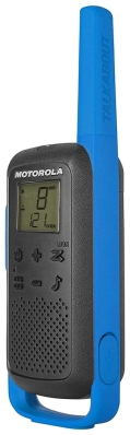 Walkie Talkie Ie Motorola T-270 40 KM (Par) Preto/Azul