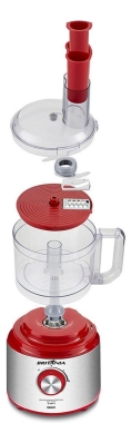 Multiprocessador Bmp2700v Turbo Inox 5 Em 1 Britânia Cor Vermelho