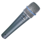 Microfone Instrumental Shure Beta 57A com Fio Cinza/Prata