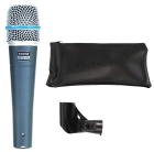 Microfone Instrumental Shure Beta 57A com Fio Cinza/Prata