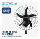 Ventilador de Parede Turbo 50cm Pro 5 Pás, Mondial, 150W - NVP-PRO-50