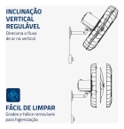 Ventilador de Parede Turbo 50cm Pro 5 Pás, Mondial, 150W - NVP-PRO-50