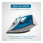 Ferro de Passar Roupa BLACK+DECKER FX3060 Base Antiaderente Azul e Branco 110V