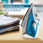 Ferro de Passar Roupa BLACK+DECKER FX3060 Base Antiaderente Azul e Branco 110V