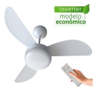 Ventilador De Teto Ventisol Fenix Inverter Com controle Estrutura Branco Pás Branco Diâmetro 960 mm Material das pás Plástico Quantidade de pás 3