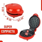 Forma De Waffle Elétrica Mini Formato Clássico Redonda Cor Preto