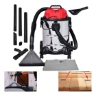 Extrator E Aspirador Profissional Inox 25l 1400w Worker Cor Prateado/Vermelho/Preto 127 V