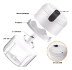 Triturador Mini Processador De Alimentos Multifuncional Cor Branco