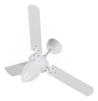Ventilador De Teto Tron Pera New 3 Pás Branco Casa Apartamen Diâmetro 980 mm Frequência 60 Material das pás MDF