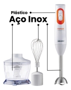 Mixer Processador Mallory Trikxer Pratic 3 Em 1 500w Branco