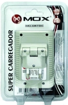 Carregador Mox MO-CB734 para Pilhas Recarregaveis AA/AAA com 4 Pilhas (Bivolt)