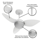 Ventilador de Teto Aliseu Smart Branco Com Controle de Parede