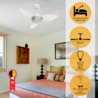 Ventilador de Teto Aliseu Smart Branco Com Controle de Parede