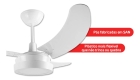 Ventilador De Teto Tron Buzios Max Led Branco Residencial Diâmetro 1000 mm Frequência 60Hz Material das pás SAN Quantidade de pás 3