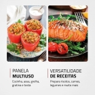 Panela Elétrica PE-49-RC MultiCook 1200W de Potência Red Ceramic Mondial