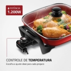 Panela Elétrica PE-49-RC MultiCook 1200W de Potência Red Ceramic Mondial