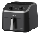 Fritadeira Air Fryer 8,5l Widemax Com Cesto Antiaderente Blackstone, 1900w Midea