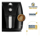 Air Fryer Britânia 5l Antiaderente Gold 1500w Baf45a Cor Preto