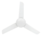 Ventilador Teto Aliseu Alisclean Com Controle Parede Estrutura Branco Pás Branco Diâmetro 90 cm Material das pás Policarbonato Quantidade de pás 3