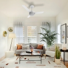 Ventilador Teto Aliseu Alisclean Com Controle Parede Estrutura Branco Pás Branco Diâmetro 90 cm Material das pás Policarbonato Quantidade de pás 3