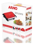 Grill Compact Uno 760W C/ Placas Anti Aderentes Vermelho - Arno