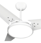 Ventilador De Teto P&aacute;s De Mdf Branco/Branco Led 6500k Maya Beltempo
