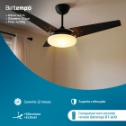 Ventilador de Teto Lustre Borda Infinita Pás MDF LED Amarelado 3000K Beltempo Mira