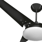 Ventilador de Teto Lustre Borda Infinita Pás MDF LED Amarelado 3000K Beltempo Mira