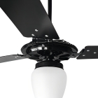 Ventilador De Teto Rico Ventex Material Das Pás Mdf Quantidade De Pás 3 Cor Das Pás Preto Cor Da Estrutura Branco Diâmetro 1.1 M