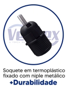 Ventilador De Teto Rico Ventex Material Das Pás Mdf Quantidade De Pás 3 Cor Das Pás Preto Cor Da Estrutura Branco Diâmetro 1.1 M
