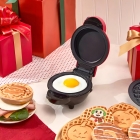 Mini máquina de waffles com 7 pratos de Natal intercambiáveis Dash Color Red