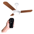 Ventilador Branco/mogno Led 3000k + Controle Beltempo Estrutura Branco Pás Mogno Diâmetro 1.015 m Material das pás MDF Quantidade de pás 3