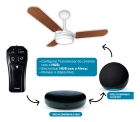 Ventilador Branco/mogno Led 3000k + Controle Beltempo Estrutura Branco Pás Mogno Diâmetro 1.015 m Material das pás MDF Quantidade de pás 3