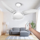 Ventilador De Teto Nina Branco Com Controle Remoto Compatível Com Alexa