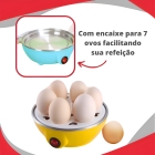 Cozedor Ovos Máquina De Cozinhar A Vapor Egg Cooker Cor Azul