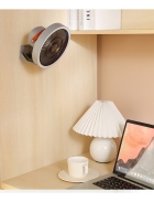 Ventilador Com Luz Lâmpada De Parede Portátil Com Controle Estrutura Cinza