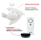 Ventilador De Teto Aventador Branco Com Controle Remoto Compatível com Alexa