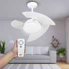 Ventilador De Teto Aventador Branco Com Controle Remoto Compatível com Alexa