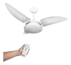 Ventilador De Teto Nina Branco Com Controle Remoto Compatível Com Alexa