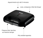 Sanduicheira e Grill Elétrica 750W Lanches Dupla Antiaderente Preta Amvox AMS 370 BLACK