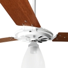 Ventilador de teto Ventex Yris Silencioso, Ventilador de Teto com 3 pás de Madeira mogno estrutura branco/mogno, 1.015m de diâmetro