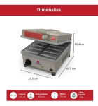 Prensa Crepe Suíço Elétrica Prk-12e 12 Cavidades Progás Cor Aço Inoxidável