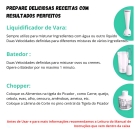 Mixer Portatil 3x1 250w Batedor Potente Triturador Bak Cor Branco