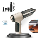 Mini aspirador e soprador de pó portátil usb recarregável cor cinza