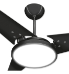 Ventilador De Teto Pá Mdf Preto Led 3000k Maya Beltempo Diâmetro 1.17 m Frequência 60Hz Quantidade de pás 3